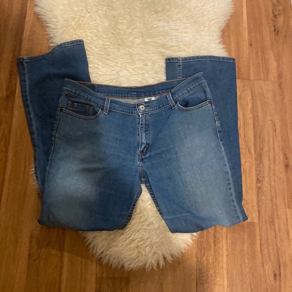 Levi’s Women’s Denim Blue Jeans Bootcut Midrise Cotton Stretch Sz 15 JR M